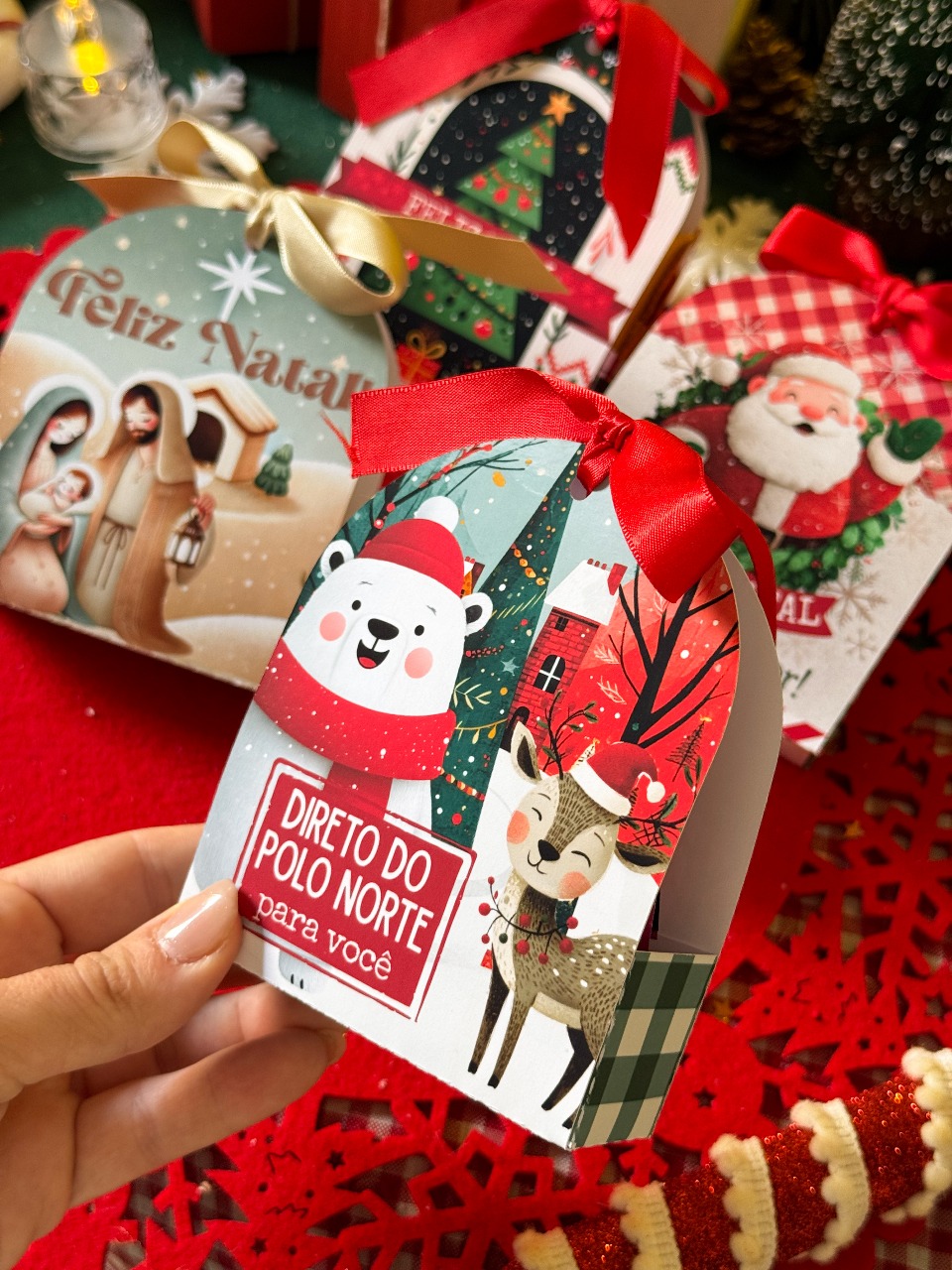 Porta Sabonete de Natal Completo (Sabonete + Embalagem Personalizada)